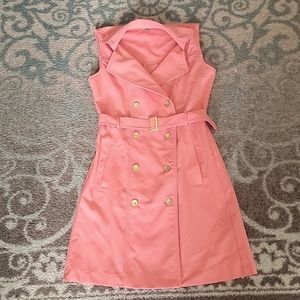 Pink belted dress